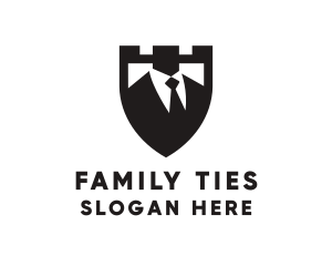 Suit Tie Businessman logo design