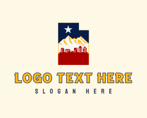 Utah Mountain Cityscape Logo