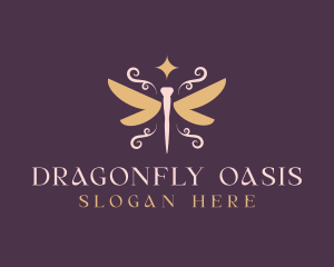 Enchanted Dragonfly Wings logo design