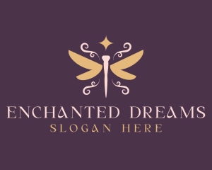 Enchanted Dragonfly Wings logo design