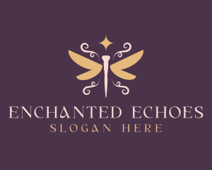 Enchanted Dragonfly Wings logo design