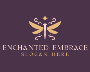 Enchanted Dragonfly Wings logo design