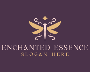 Enchanted Dragonfly Wings logo design