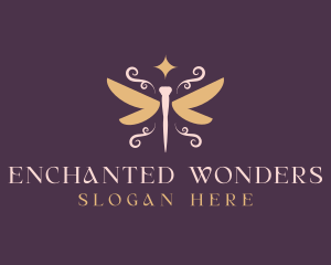 Enchanted Dragonfly Wings logo design