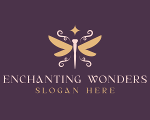 Enchanted Dragonfly Wings logo design