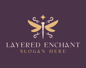 Enchanted Dragonfly Wings logo design