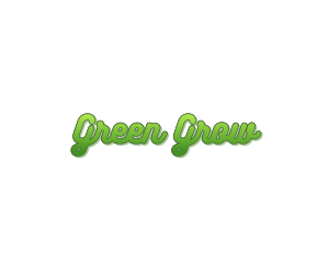 Curly Green Gradient   logo design