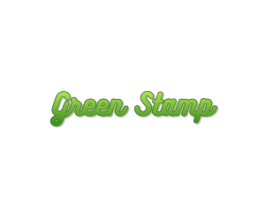 Curly Green Gradient   logo design