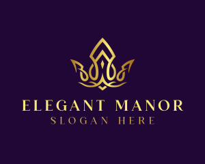 Elegant Royal Queen Crown logo design