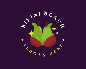 Naughty Pear Bra logo design