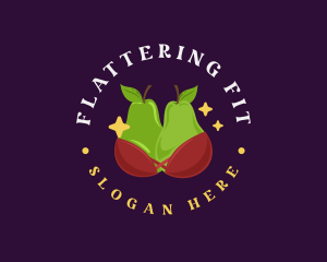 Naughty Pear Bra logo design