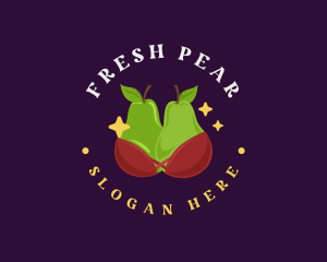 Naughty Pear Bra logo design