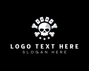 Skull Cards Casino logo design