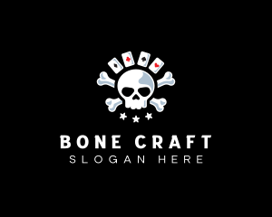 Skull Cards Casino logo design