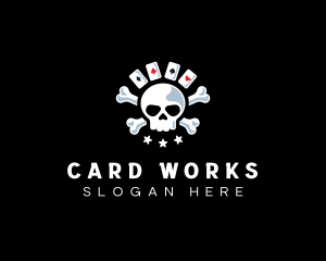 Skull Cards Casino logo design