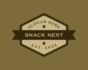 Hexagon Cowboy Ranch Banner logo design