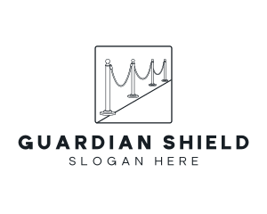 Stanchion Metal Barrier  logo design