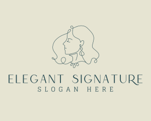 Elegant Lady Earring logo design