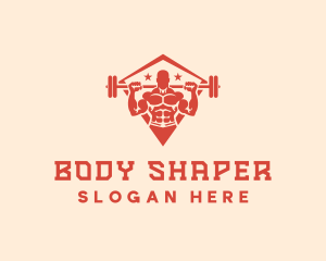 Bodybuilder Gym Trainer  logo design