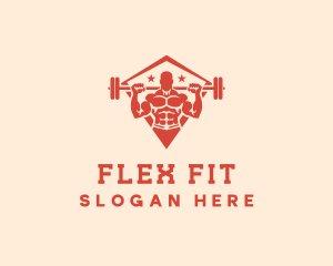 Bodybuilder Gym Trainer  logo design