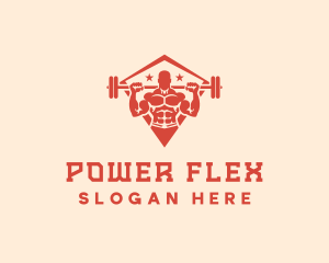 Bodybuilder Gym Trainer  logo design