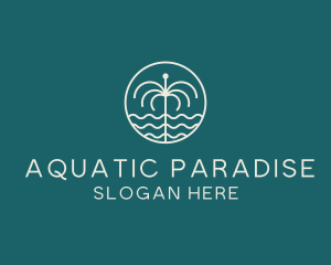 Tropical Water Fountain logo design