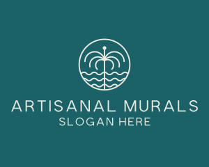 Tropical Water Fountain logo design