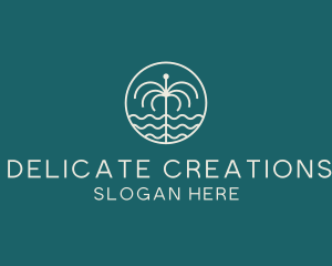 Tropical Water Fountain logo design