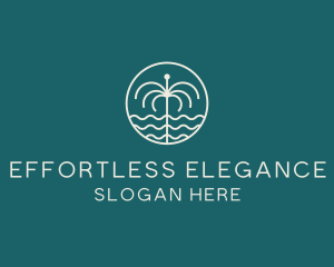 Tropical Water Fountain logo design