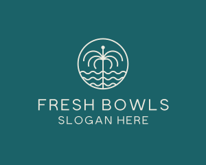 Tropical Water Fountain logo design