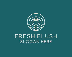 Tropical Water Fountain logo design