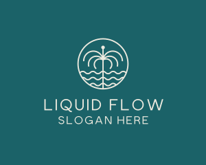 Tropical Water Fountain logo design