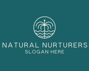 Tropical Water Fountain logo design