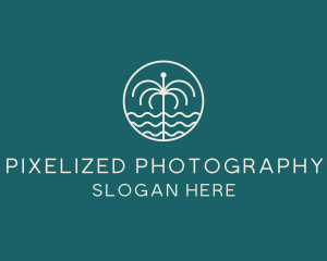 Tropical Water Fountain logo design