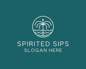 Tropical Water Fountain logo design