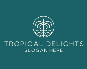 Tropical Water Fountain logo design