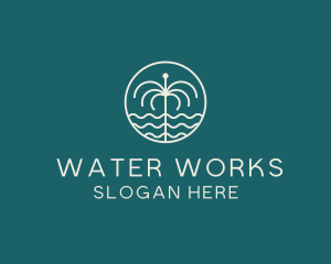 Tropical Water Fountain logo design