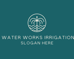 Tropical Water Fountain logo design