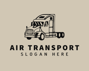 Flatbed Truck Delivery logo design