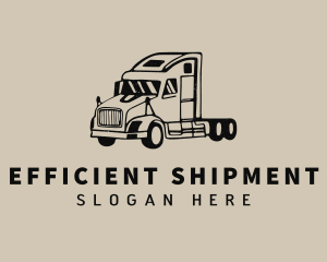 Flatbed Truck Delivery logo design