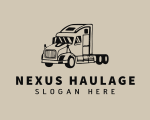 Flatbed Truck Delivery logo design