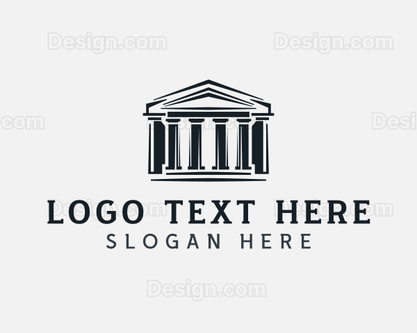 Greek Architecture Pillar Column Logo