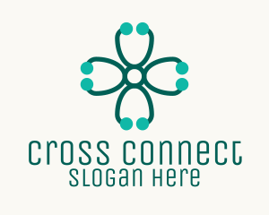 Medical Cross Stethoscope logo