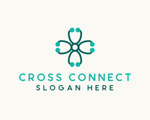 Medical Cross Stethoscope logo design