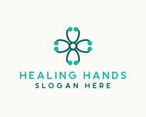 Medical Cross Stethoscope logo design