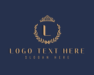 Crown Leaf Wreath logo