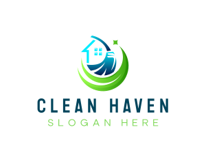 Cleaning Mop Broom logo design