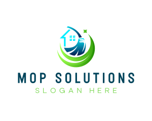 Cleaning Mop Broom logo design