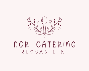 Flower Baking Spoon logo design