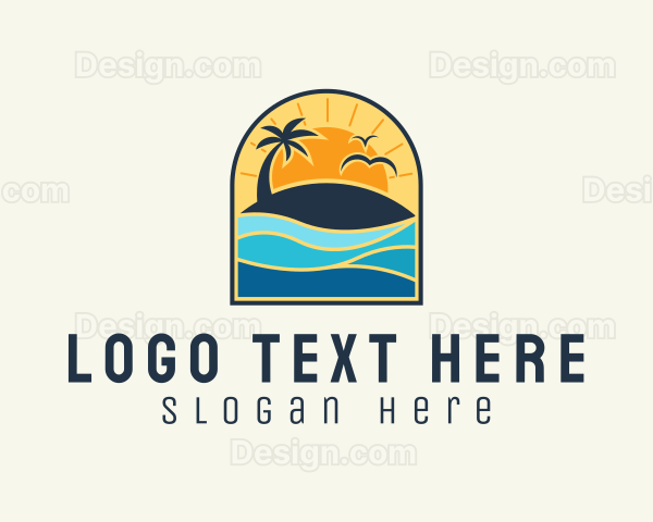 Tropical Beach Resort Logo